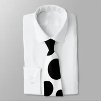 Random Black Circles on White Tie