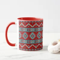 Southwest Mesas Turquoise & Red Mug