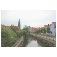 Amberg Cityscape Church and River Vils Tissue Paper
