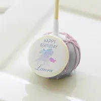 Customized Cute Happy Birthday Pastel Unicorn Cake Pops