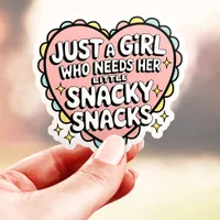 Snacky Snacks Girl Sticker