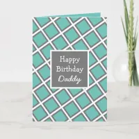 Modern Abstract Personalized Happy Birthday Daddy Card