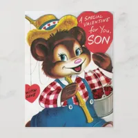 Vintage Valentine For Son Holiday Postcard