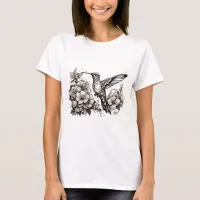 T-shirt with cute humming bird design