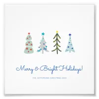 Scandinavian Minimalist Christmas trees Photo Print