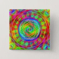 Tiedye Target Pinback Button