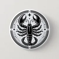 Horoscope Sign Scorpio Scorpion Symbol Button