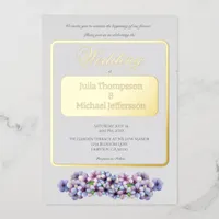 Romantic and Poetic Pastel Lilac Watercolor Foil Invitation