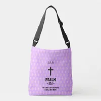 Mauve Diamonds Pattern Bible Verse Christian Crossbody Bag