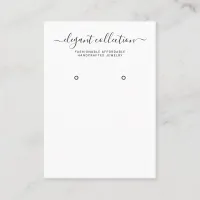 Calligraphy Black White Earring Display Business Card