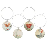 Hand Drawn Hearts & Stars Wine Charm