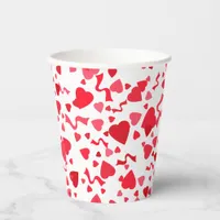 Valentine's Day Red Confetti Heart  Paper Cups