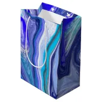 Blue and White Marble    Medium Gift Bag