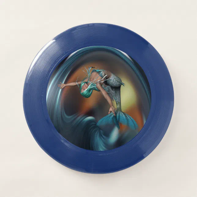 Cute Mermaid Joyfully Swimming  Wham-O Frisbee