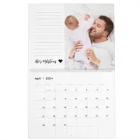 Baby's First Year Photo Collage Family Keepsake Calendar