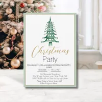 Chinoiserie Sage Green Pagoda Christmas Invitation