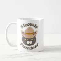 Meowdy Purrdner Howdy Cowboy Hat Cat Fun Coffee Mug