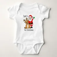 Personalized Baby's First Christmas Baby Bodysuit