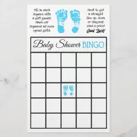 Boy's Baby Shower Bingo and Who Knows Mommy Best Flyer
