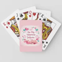 Be My Valentine Personalized Playing Cards