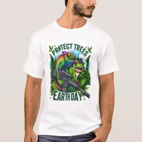 Lizard Warrior save the trees T-Shirt