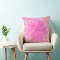 Pink Dinosaur Hide Throw Pillow