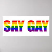 Say Gay Pro-LGBTQ Poster