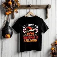 Festive Fusion Fun: Halloween Meets Christmas T-Shirt