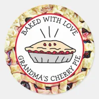 Baked with Love, Grandma's Cherry Pie Gift Labels