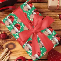 Custom Face Photo Santa Hat Christmas Gift Wrap