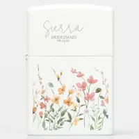 Sunny Wildflower Wedding Party Border ID1023 Zippo Lighter