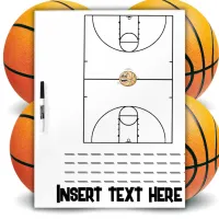 Basketball Playbook on Dry Erase Board with Pen