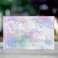 Dreamy Clouds and Stars Wedding Guest Book