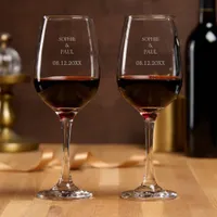 Elegant Names of Couple Etched Glassware