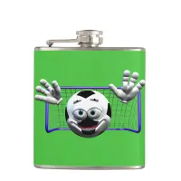 Funny Cartoon Soccer Ball Flask