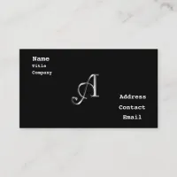 Monogram A business cards