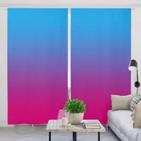 Azure Hot Pink Gradient Blackout Curtains