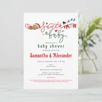 Santa Baby Winter African American Baby Shower Invitation