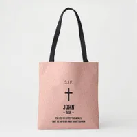 Pattern Bible Quote Chapter And Verse Christian Tote Bag