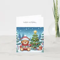 Warm Wishes Winter Wonderland Blank Note Card