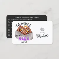 Perfect Nails Slogan Chic Nail Salon Business Card