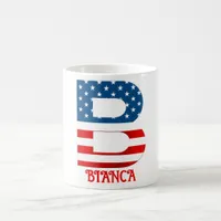 4th Of July Monogram Personalized Coffee Mug