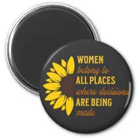 Friend Birthday Gift Feminist Sunflower Keepsake Magnet