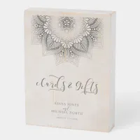 Mandala Lace Wedding Cards & Gifts Neutrals ID478 Wooden Box Sign