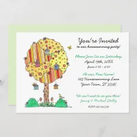 Welcoming Birdhouse Tree Housewarming Invitation