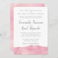 Pink Cotton Candy Watercolor Wedding