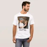 Custom Instagram Photo Quote Names Best Dad Ever T-Shirt