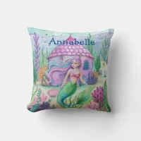 Enchanted Mermaid Dreams Home Throw Pillow