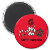 Happy Pawliday - Christmas Holiday Magnet