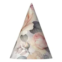 Elegant Rose Blossoms Party Hat